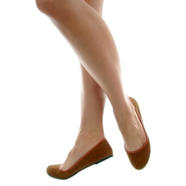 Ballerines à liseré A310 camel brun 3