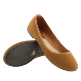 Ballerines à liseré A310 camel brun 2