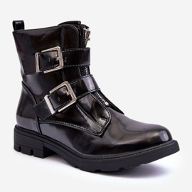 PG1 Bottes plates zippées isolées pour femmes Noir Joshie le noir 1