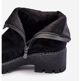 PS1 Bottes à talons plats en daim, isolées, noir Neafgi le noir 2