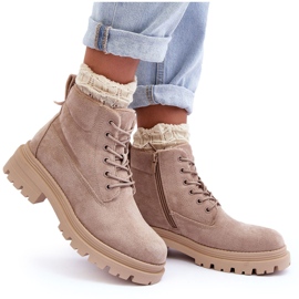 PM1 Bottines isolées Trappers en daim Beige Alden 10