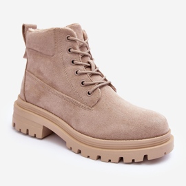 PM1 Bottines isolées Trappers en daim Beige Alden 6