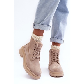PM1 Bottines isolées Trappers en daim Beige Alden 9
