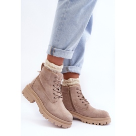 PM1 Bottines isolées Trappers en daim Beige Alden 8