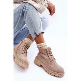 PM1 Bottines isolées Trappers en daim Beige Alden 5