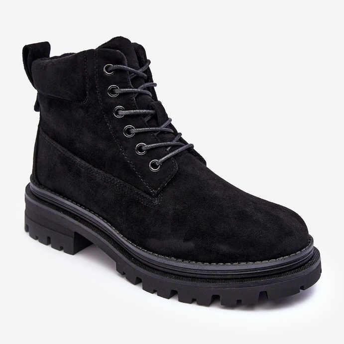 PM1 Bottines isolées Trappers en daim noir Alden le noir 1