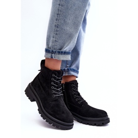PM1 Bottines isolées Trappers en daim noir Alden le noir 3