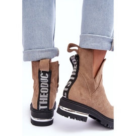 PS1 Bottines Plates En Daim Avec Découpes, Beige Lamedella 5
