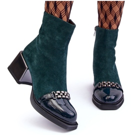 Bottines en Daim sur Bloc Massif S.Barski MR870-70 Vert 11