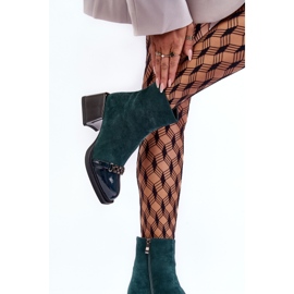 Bottines en Daim sur Bloc Massif S.Barski MR870-70 Vert 6