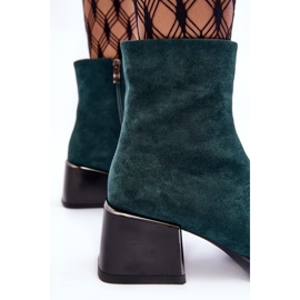 Bottines en Daim sur Bloc Massif S.Barski MR870-70 Vert 1