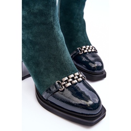 Bottines en Daim sur Bloc Massif S.Barski MR870-70 Vert 10