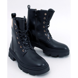 Clend Bottines à lacets militaires noires 1