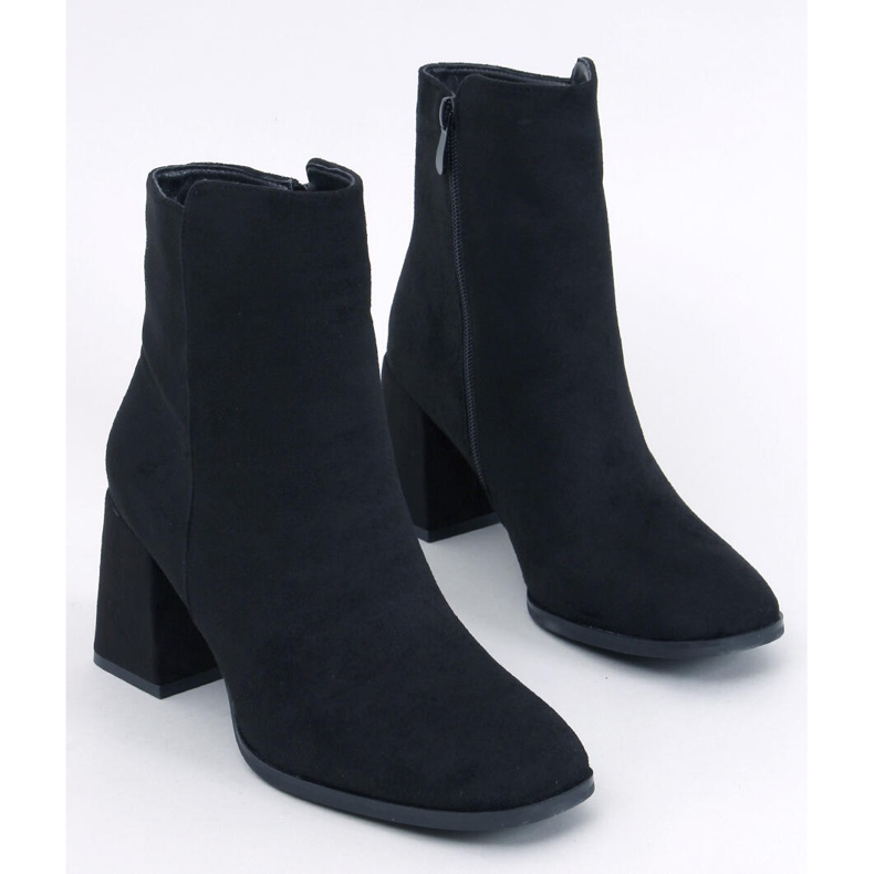 Weish Bottines à talons hauts lisses noires le noir 1