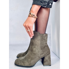 Weish DK.GREEN bottines lisses à talons hauts vert 4