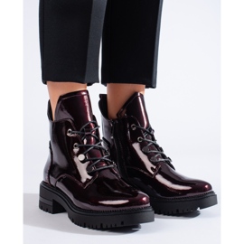 W. Potocki Bottes laquées bordeaux de Potocki rouge 1