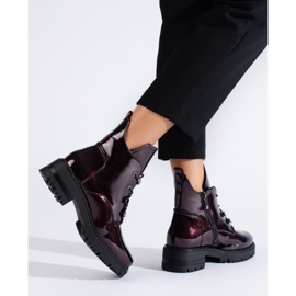 W. Potocki Bottes laquées bordeaux de Potocki rouge 3