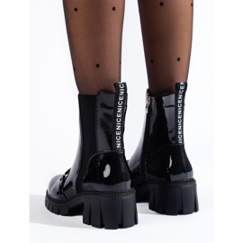 W. Potocki Bottines Jodhpur laquées femme Potocki noir le noir 3