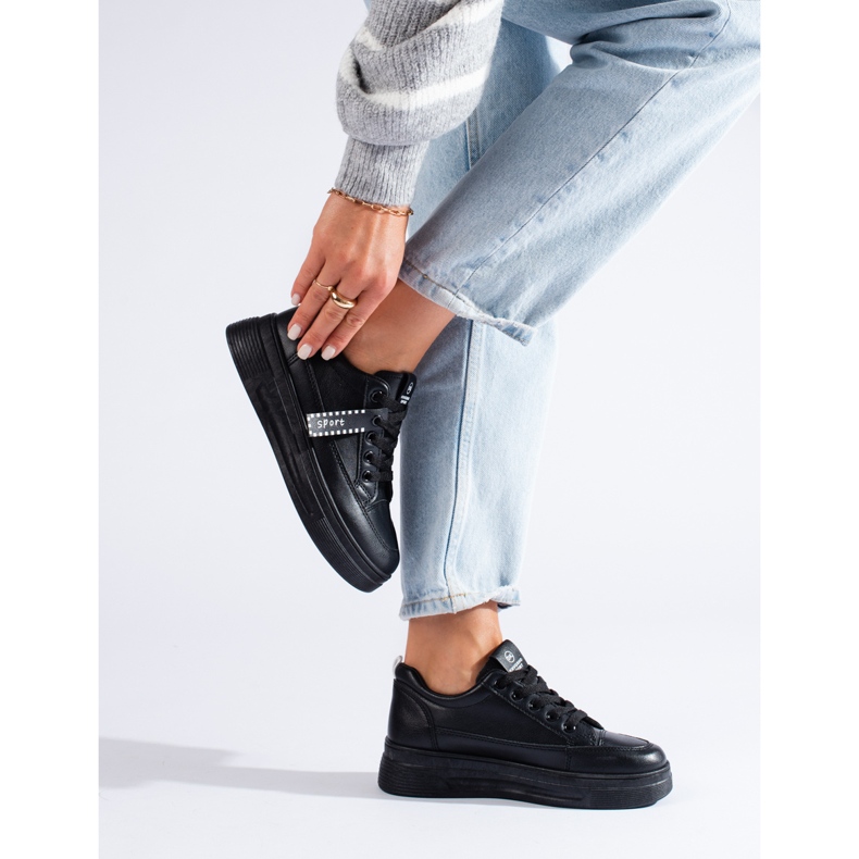 Baskets à plateforme Shelovet noires le noir 2
