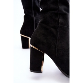 Cuissardes en daim noires à talons hauts Kilrenita le noir 5