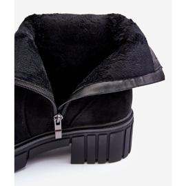 Bottines Plates En Daim Chunky Pour Femme Noir Lunai le noir 3