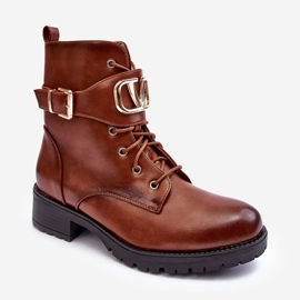 PS1 Bottes de travail isolées pour femmes, boucle dorée, marron Vera brun 1 PS1 Bottes de travail isolées pour femmes, boucle dorée, marron Vera brun 1