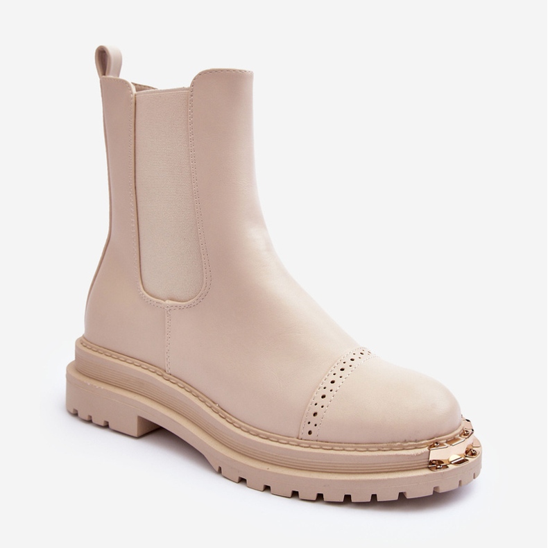 FG2 Bottines Cuir Femme Beige Nialee 1 FG2 Bottines Cuir Femme Beige Nialee 1