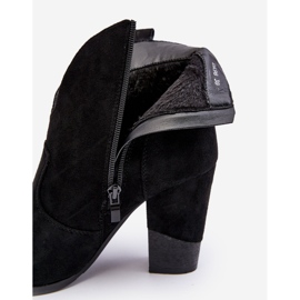 PS1 Bottes de cowboy en daim sur un tanneur noir à talons hauts le noir 4