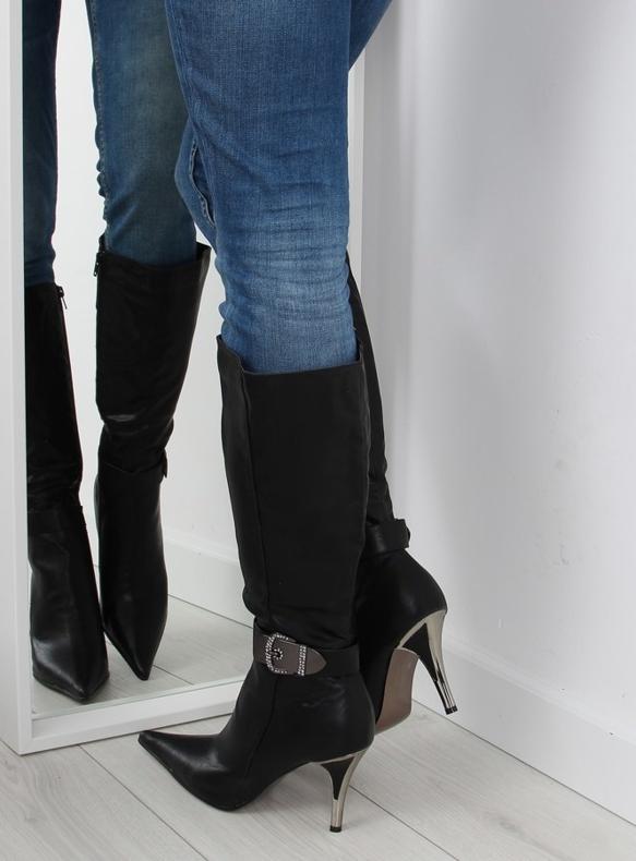 Bottes noires à talons hauts 5137-75 noir 1