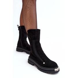 PS1 Bottines Plates Isolées En Daim Noir Palimra le noir 6
