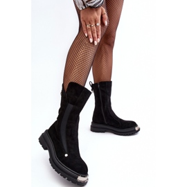 PS1 Bottines Plates Isolées En Daim Noir Palimra le noir 8