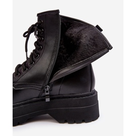 PS1 Bottines Worker À Lacets Et Semelle Épaisse Femme Noir Biancis le noir 4