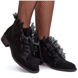PS1 Bottines Plates Femme Daim Noir Klemovia le noir 10