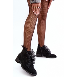 PS1 Bottines Plates Femme Daim Noir Klemovia le noir 6