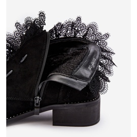 PS1 Bottines Plates Femme Daim Noir Klemovia le noir 3