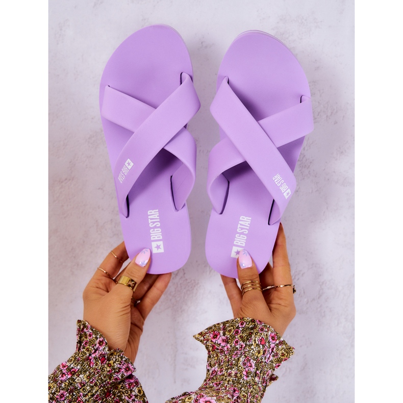 Chaussons Mousse Femme Big Star JJ274A340 Violet 4 Chaussons Mousse Femme Big Star JJ274A340 Violet 4