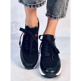 Baskets compensées Fenix ​​noires le noir 4