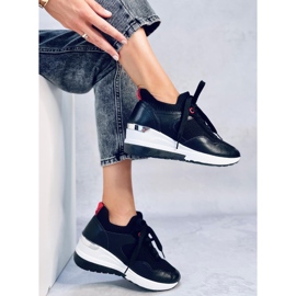 Baskets compensées Fenix ​​noires le noir 3