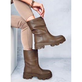Boots à tige droite Bunton Army Green brun 2