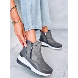Jordans Bottines compensées grises 2