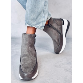 Jordans Bottines compensées grises 5