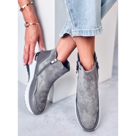 Jordans Bottines compensées grises 3
