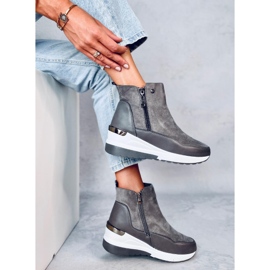 Jordans Bottines compensées grises 4