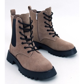 Franti Bottines Chelsea à lacets beiges 1