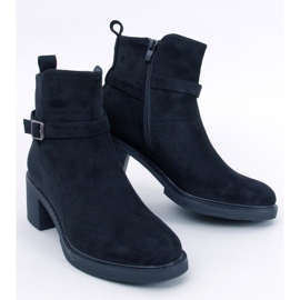 Bottes noires à talons larges Aretha le noir 1