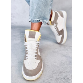 Baskets montantes Dorcas Kaki blanche 2 Baskets montantes Dorcas Kaki blanche 2