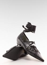 Ballerines avec ruban autour de la cheville 391029-2 Noir 2