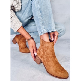 Bottines à talons hauts classiques Annie Camel brun 5