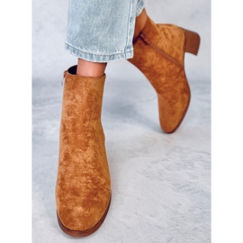 Bottines à talons hauts classiques Annie Camel brun 3