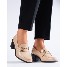 Chaussures à talons Shelovet beige vernis 1